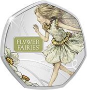 50 Cents - Elizabeth II Narcissus, Cook Islands, 2021 reverse image