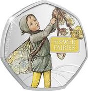 50 Cents - Elizabeth II Willow Catkin, Cook Islands, 2021 reverse image