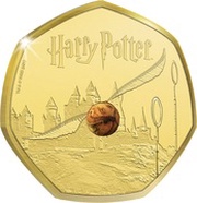 50 Cents - Elizabeth II Golden Snitch, Cook Islands, 2021 reverse image