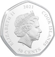50 Cents - Elizabeth II Hogwarts Crest obverse image