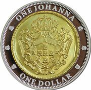 1 Dollar - Elizabeth II 4th Portrait - One Johanna - Silver Proof Gilded, Australia, 2007 reverse image