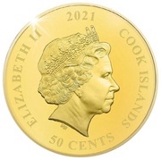 50 Cents - Elizabeth II Golden Age Shield obverse image