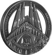50 Cents - Elizabeth II La Sagrada Familia, Cook Islands, 2022 reverse image