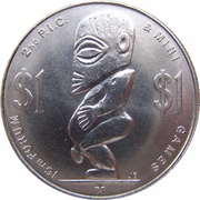 1 Dollar - Elizabeth II P.I.C. and Mini Games, Cook Islands, 1985 reverse image