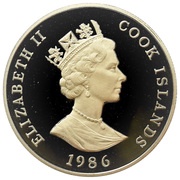 1 Dollar - Elizabeth II Queen Elizabeth II; piedfort obverse image