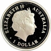 1 Dollar - Elizabeth II 4th Portrait - SAS 50th Anniversary - Silver Proof obverse image