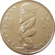 1 Dollar - Elizabeth II 3rd portrait, Cook Islands, 1992 reverse image