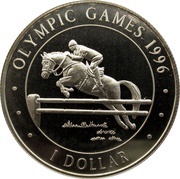 1 Dollar - Elizabeth II Olympics, Cook Islands, 1996 reverse image