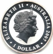 1 Dollar - Elizabeth II 4th Portrait - Koala - Silver Bullion Coin obverse image