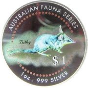 1 Dollar - Elizabeth II Bilby mouse, Cook Islands, 1998 reverse image