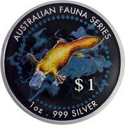 1 Dollar - Elizabeth II Platypus, Cook Islands, 1998 reverse image