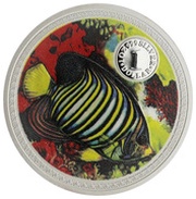 1 Dollar - Elizabeth II Regal Angelfish, Cook Islands, 1999 reverse image