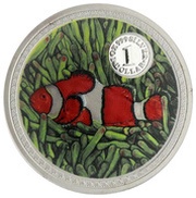 1 Dollar - Elizabeth II Clown Anemone, Cook Islands, 1999 reverse image