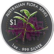1 Dollar - Elizabeth II Darwin Palm, Cook Islands, 1999 reverse image