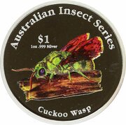 1 Dollar - Elizabeth II Cucko Wasp, Cook Islands, 2000 reverse image