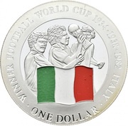 1 Dollar - Elizabeth II 1934·1938·1982 Football World Cup Winner, Cook Islands, 2001 reverse image
