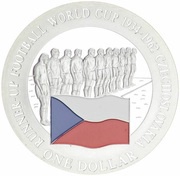 1 Dollar - Elizabeth II 1934·1962 Football World Cup Runner-Up, Cook Islands, 2001 reverse image