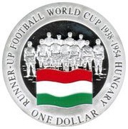 1 Dollar - Elizabeth II 1938·1954 Football World Cup Runner-Up, Cook Islands, 2001 reverse image