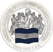 1 Dollar - Elizabeth II 1978·1986 Football World Cup Winner, Cook Islands, 2001 reverse image