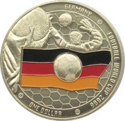 1 Dollar - Elizabeth II FIFA World Cup 2006, Cook Islands, 2001 reverse image