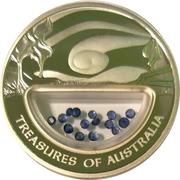 1 Dollar - Elizabeth II 4th Portrait - Treasures of Australia - Sapphires, Australia, 2007 reverse image