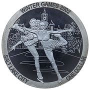 1 Dollar - Elizabeth II Figure Skating, Cook Islands, 2002 reverse image