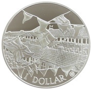 1 Dollar - Elizabeth II Accession of queen Elizabeth II reverse image