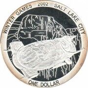 1 Dollar - Elizabeth II Bobsleigh, Cook Islands, 2002 reverse image