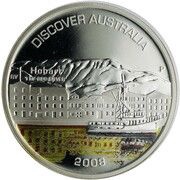 1 Dollar - Elizabeth II 4th Portrait - Discover Australia - Hobart, Australia, 2008 reverse image