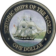 1 Dollar - Elizabeth II Beagle, Cook Islands, 2003 reverse image