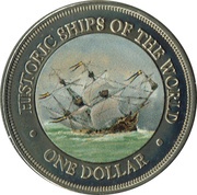 1 Dollar - Elizabeth II Vasa, Cook Islands, 2003 reverse image