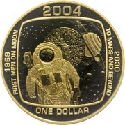 1 Dollar - Elizabeth II To Mars and Beyond reverse image