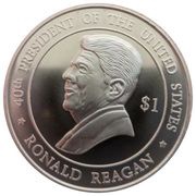 1 Dollar - Elizabeth II Ronald Reagan, Cook Islands, 2004 reverse image