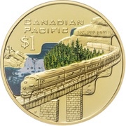 1 Dollar - Elizabeth II Canadian Pacific, Cook Islands, 2004 reverse image