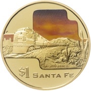 1 Dollar - Elizabeth II Santa Fe, Cook Islands, 2004 reverse image