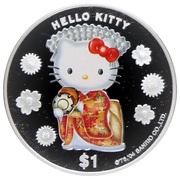 1 Dollar - Elizabeth II Hello Kitty, Cook Islands, 2004 reverse image