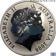 1 Dollar - Elizabeth II 4th Portrait - Kangaroo; Reg Mombassa obverse image