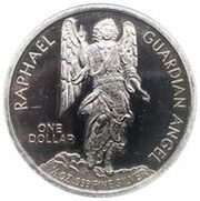 1 Dollar - Elizabeth II Archangel Raphael, Cook Islands, 2005 reverse image