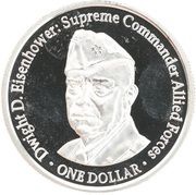 1 Dollar - Elizabeth II Dwight D. Eisenhower, Cook Islands, 2005 reverse image