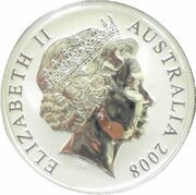 1 Dollar - Elizabeth II 4th Portrait - Silver Kangaroo; Gilded - Reg Mombassa obverse image
