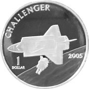 1 Dollar - Elizabeth II Challenger reverse image