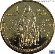 1 Dollar - Elizabeth II 4th Portrait - Inspirational Australians - Mary Mackillop, Australia, 2008 reverse image