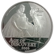 1 Dollar - Elizabeth II Leif Eriksson, Cook Islands, 2005 reverse image