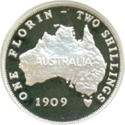 1 Dollar - Elizabeth II Florin, Cook Islands, 2005 reverse image