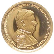 1 Dollar - Elizabeth II Pope Benedict XVI in Bavaria, Cook Islands, 2006 reverse image