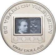 1 Dollar - Elizabeth II Television, Cook Islands, 2006 reverse image
