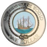 1 Dollar - Elizabeth II Ark Royal, Cook Islands, 2006 reverse image