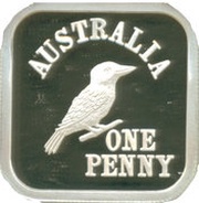 1 Dollar - Elizabeth II Square Penny Pattern, Cook Islands, 2006 reverse image