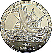 1 Dollar - Elizabeth II Two ships at sea, Cook Islands, 2007 reverse image
