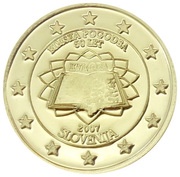 1 Dollar - Elizabeth II Treaty of Rome: Slovenia, Cook Islands, 2007 reverse image